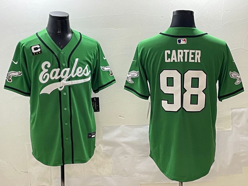 Men Philadelphia Eagles #98 Carter Green three generations Jointly Name 2025 Nike Limited NFL Jersey style 9